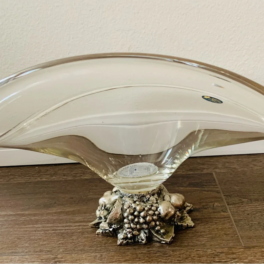 White cristal hand made vase in Italy